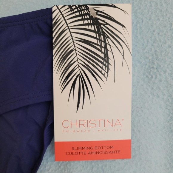 44. Christina navy blue bikini bottom.  Size 10. NWT - Picture 2 of 5